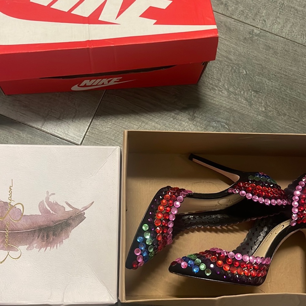 Rhinestone heels Jessica Simpson